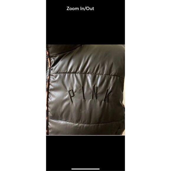 Victoria secretsPink , puffer vest jacket with animal print trim and zip up pock - Picture 5 of 15